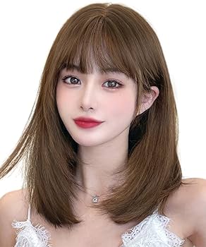 【新品未使用】KAZUEフルウィッグ　レディース　セミロング　ライトブラウン Amazon.co.jp: AISIQUEENSウィッグ セミロング ミディアム ボブ